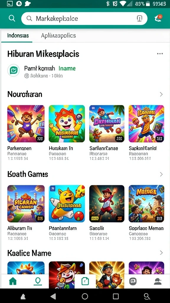 Screenshot menunjukkan tampilan grafis yang menarik.