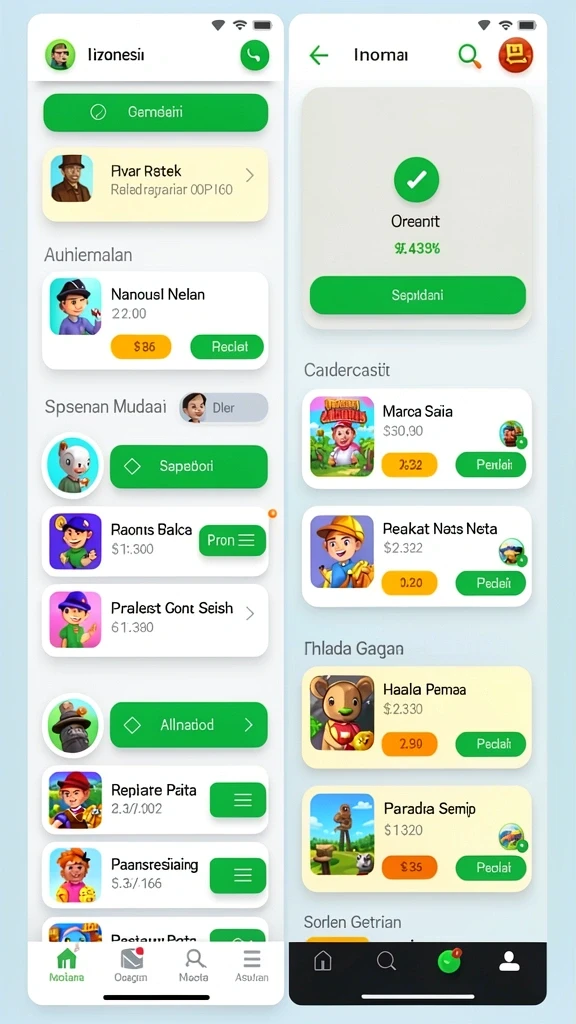 Screenshot berbagai level yang menantang dalam 8055.