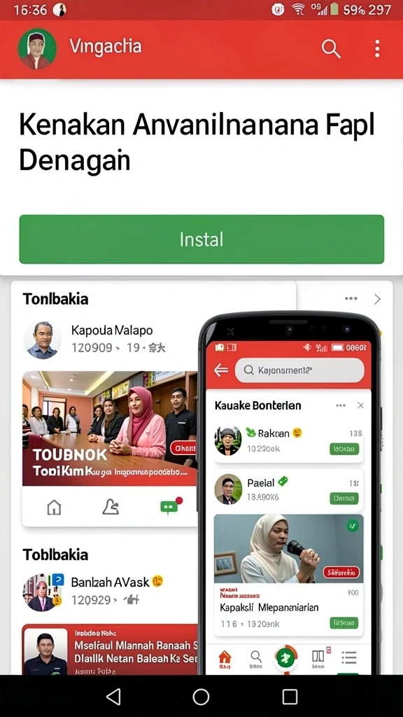 Tampilan awal yang menarik dan mudah dinavigasi.