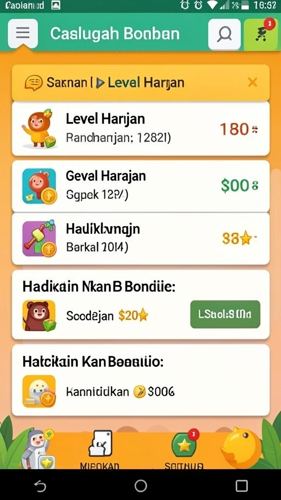 Tampilan antarmuka yang intuitif dan menarik.