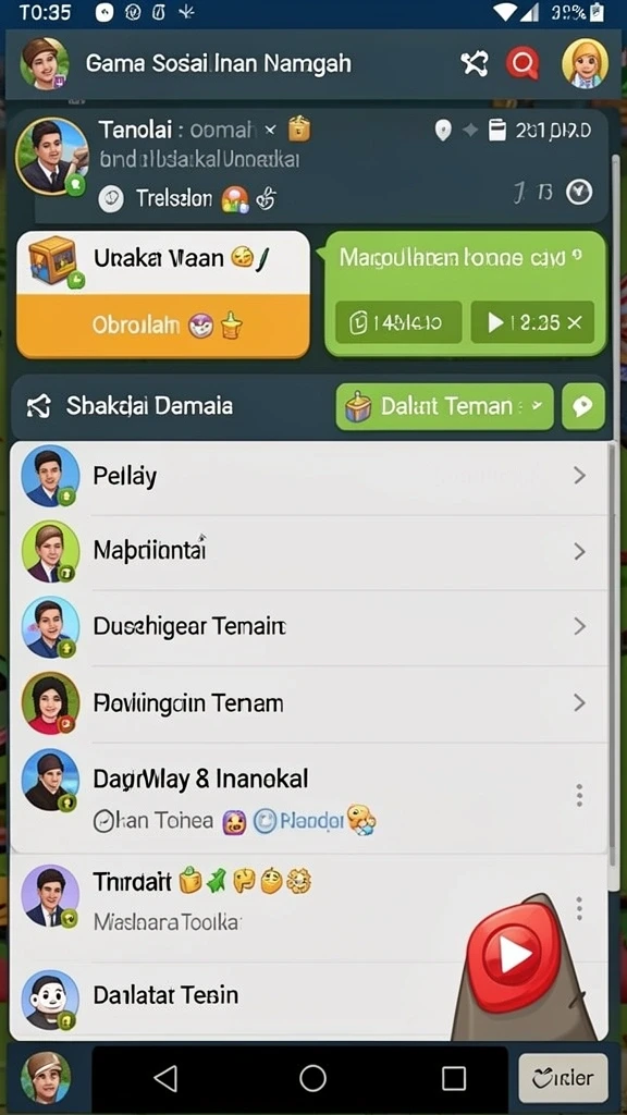 Menampilkan karakter utama dan lingkungan yang indah.