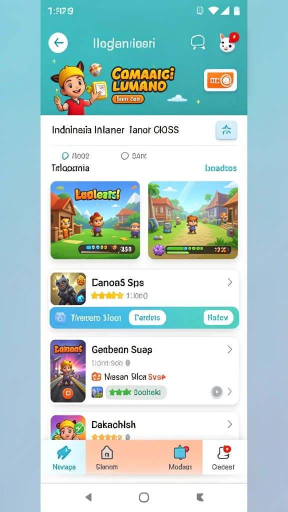 Tampilan menu utama F08 yang menarik.
