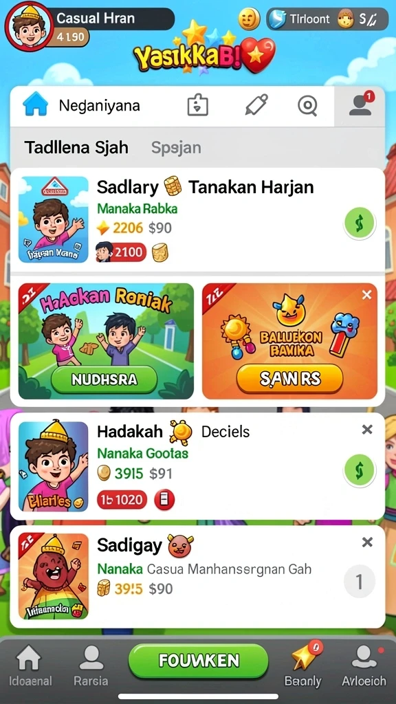 Mode permainan yang beragam dan seru.