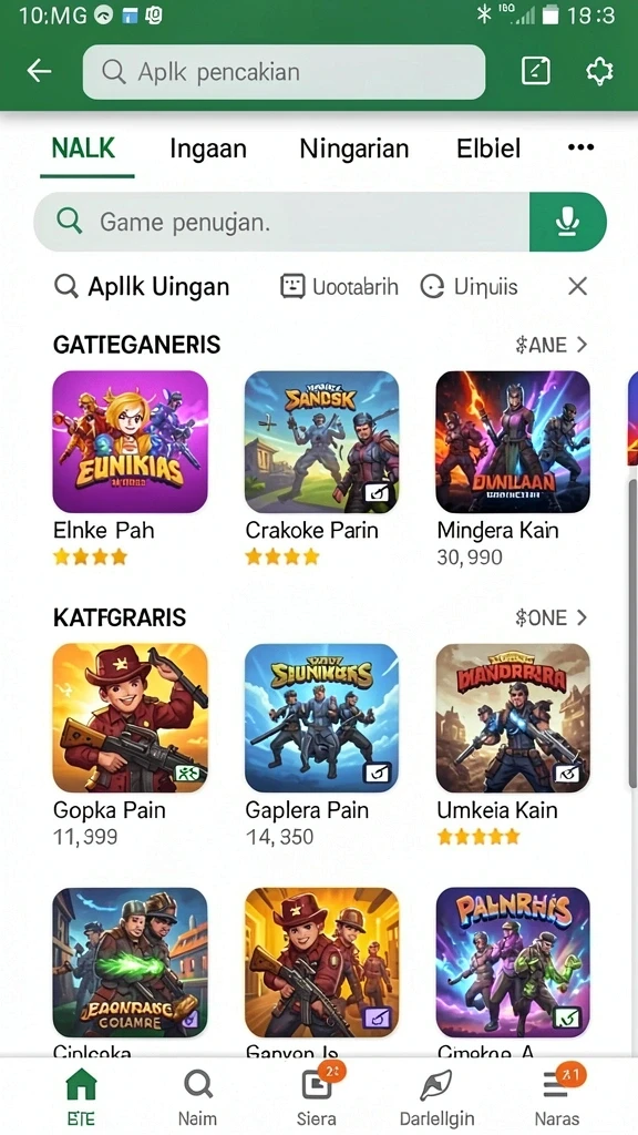 Fitur chatting untuk komunikasi antar pemain.