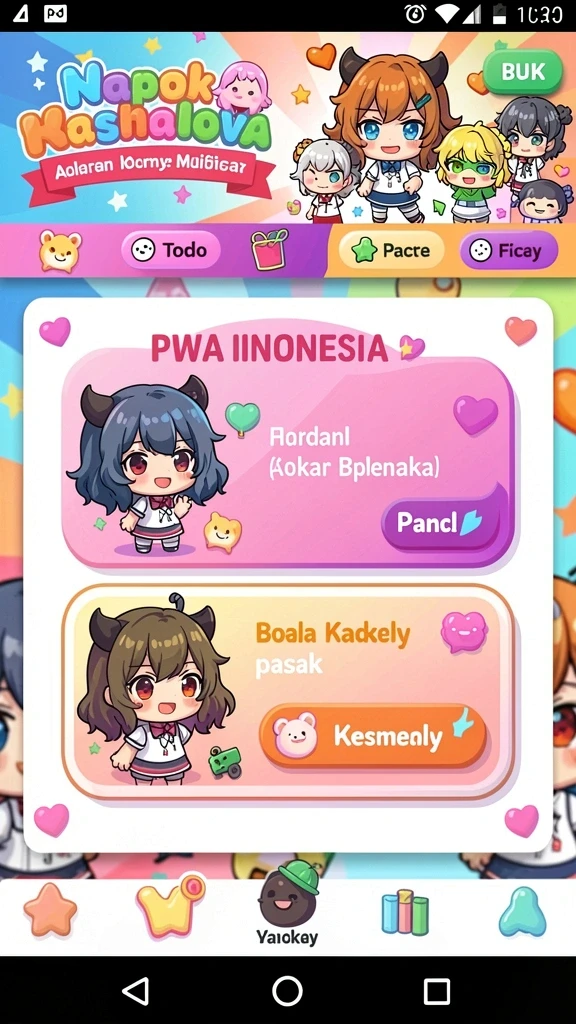 Antarmuka utama yang menarik dan mudah dinavigasi.