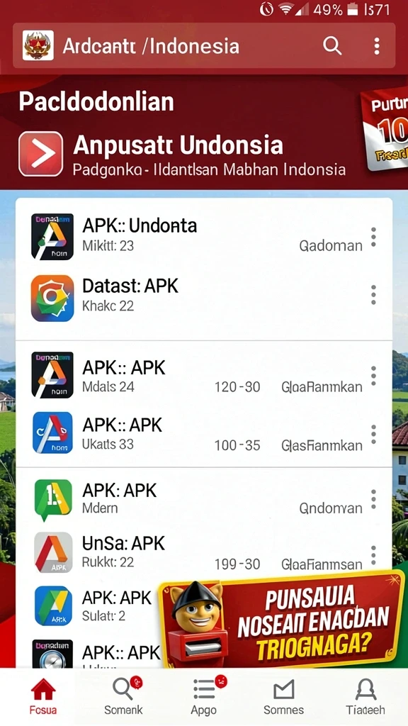 Tampilan awal yang menarik perhatian.
