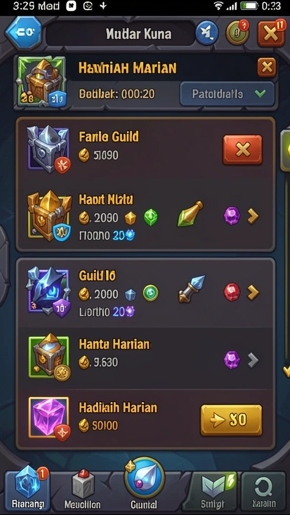 Sistem reward yang adiktif dan memotivasi pemain.