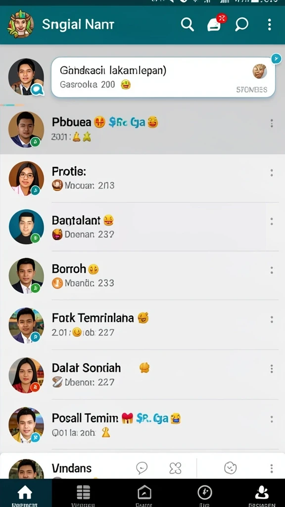 Gambaran dunia permainan yang berwarna dan menarik.