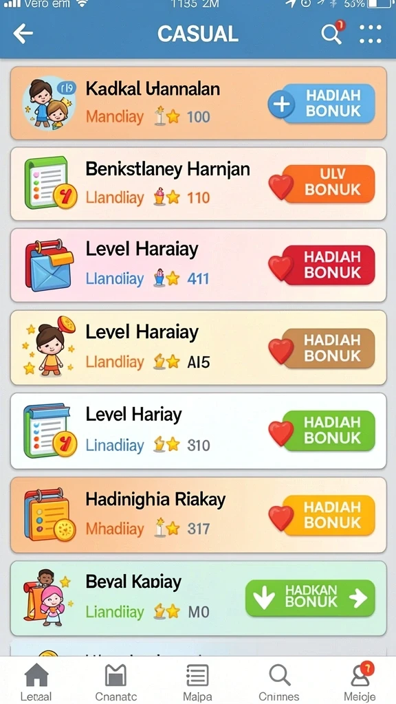 Fitur multiplayer yang memungkinkan bermain dengan teman.